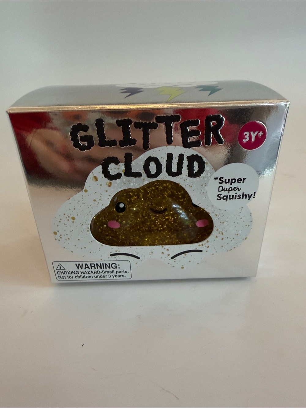 J’adore Glitter Cloud Squishy Toy - Gold